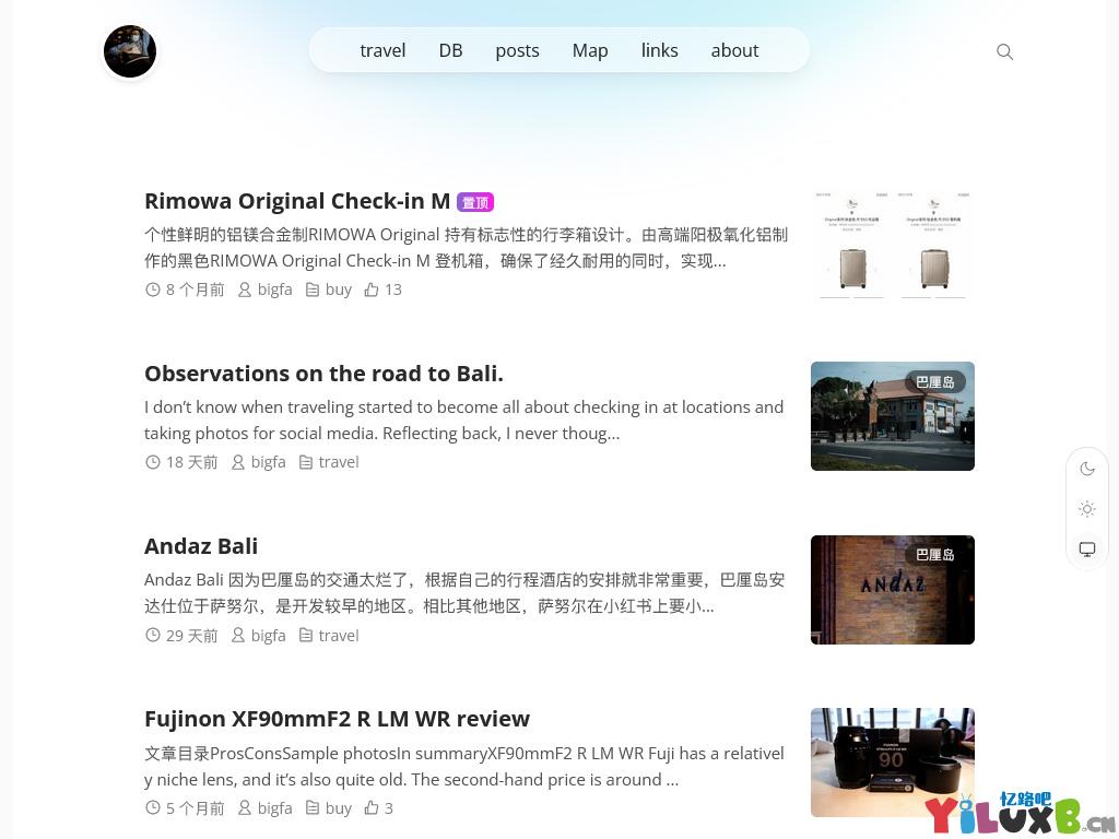 WordPress简洁中文单栏个人博客主题Farallon